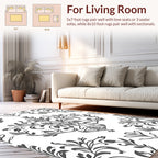 Elegant Floral Damask Pattern Design Rug