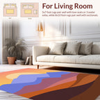 Sunset Mountain Layers Abstract Rug