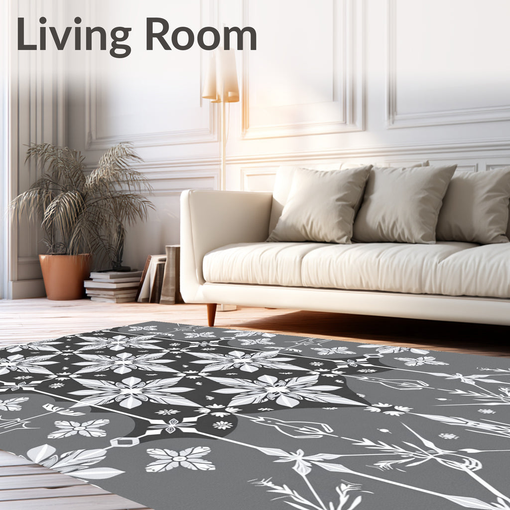 Ornate Floral Geometric Pattern Rug