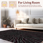 Radiating Lines Boho Pattern Rug
