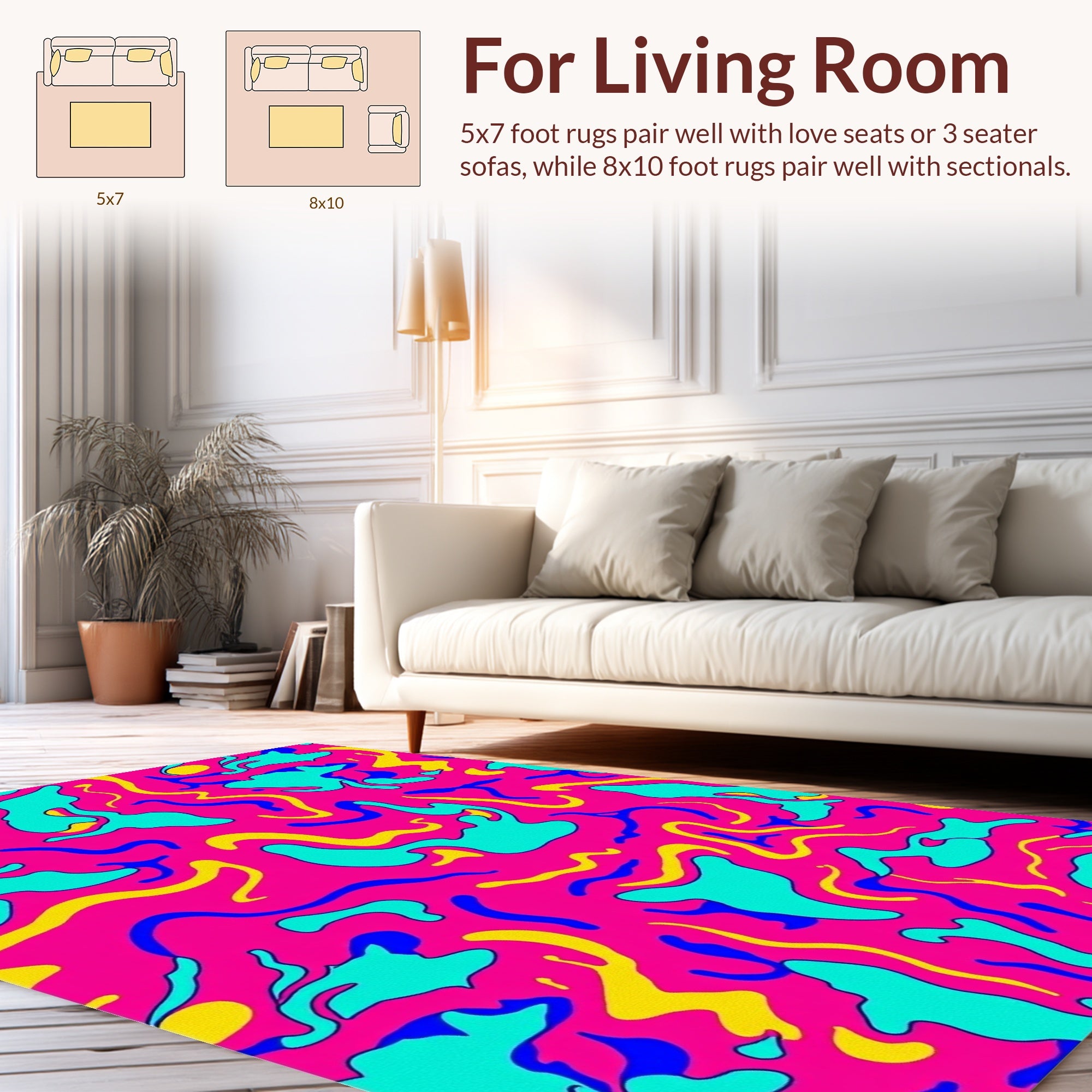 Groovy Abstract Blob Pattern Rug