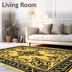 Elegant Floral Medallion Pattern Rug