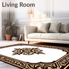 Ornate Antique Medallion Dark Rug