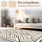 Modern Geometric Maze Pattern Rug