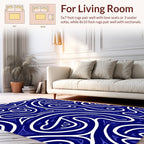 Abstract Swirl Pattern With Triangles Rug