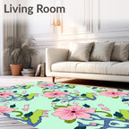 Spring Blossom Floral Pattern Rug