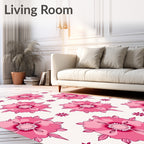 Pink Floral Radiance Pattern Rug