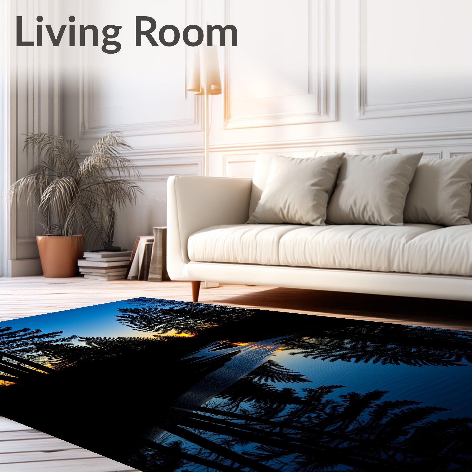 Forest River Silhouette Sunset Rug