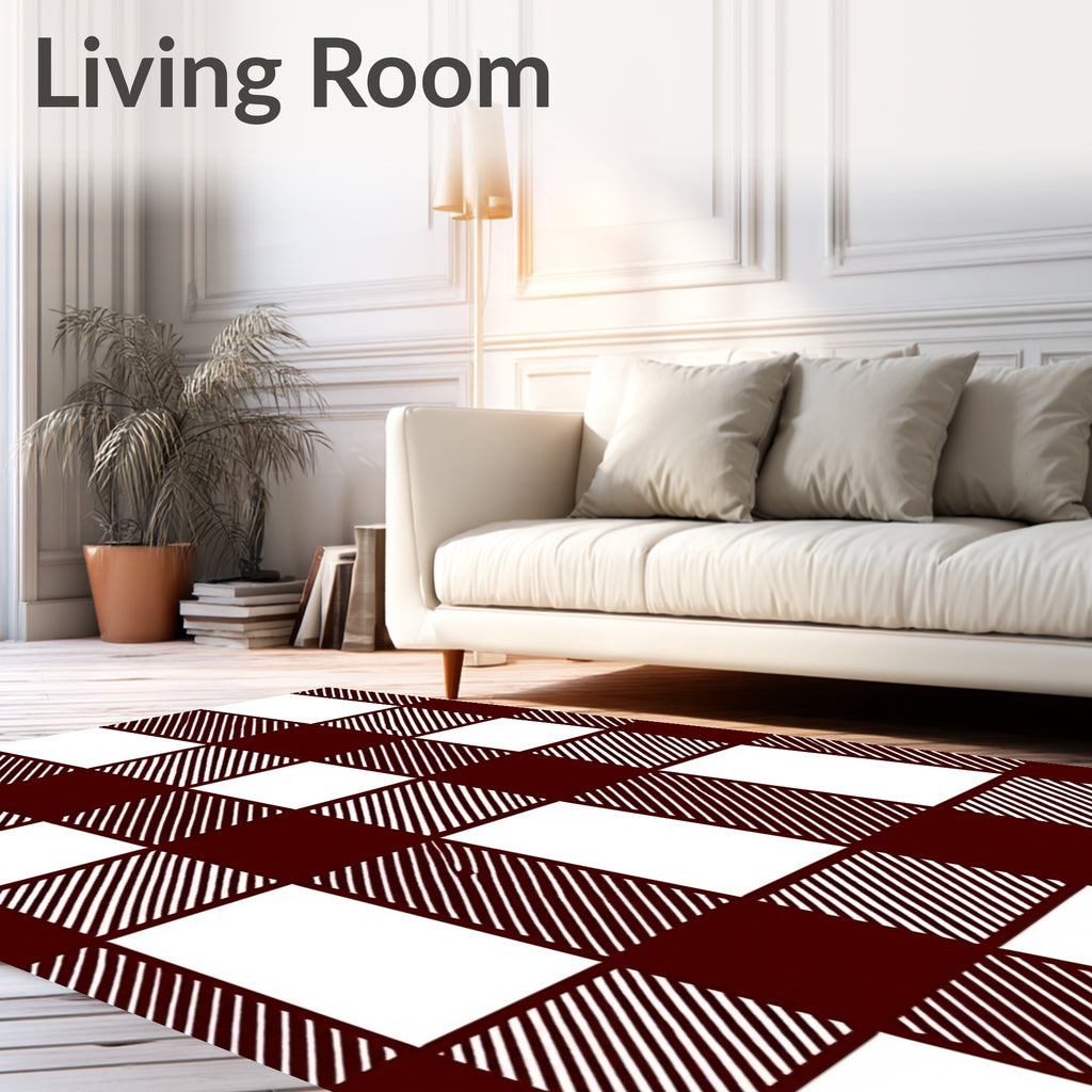 Classic Buffalo Check Pattern Rug
