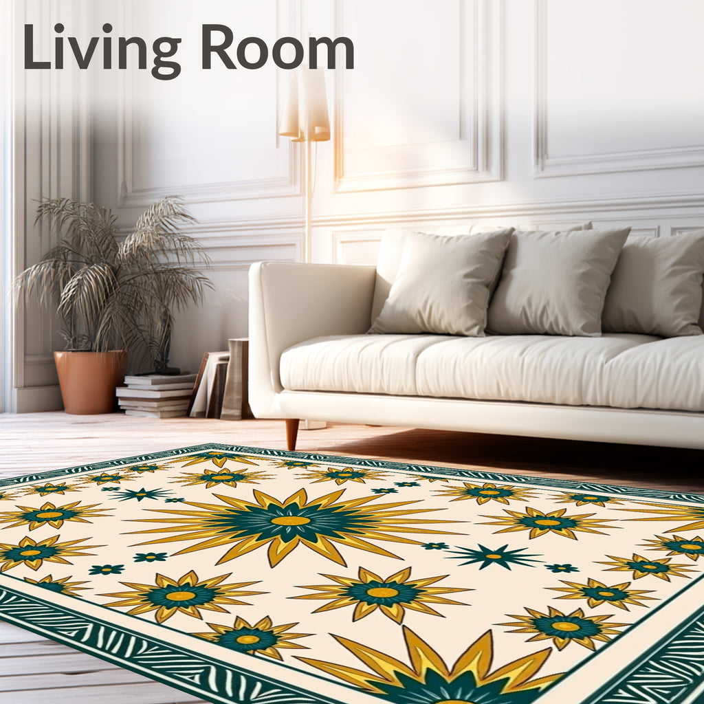 Sunburst Starburst Pattern Rug