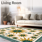 Sunburst Starburst Pattern Rug