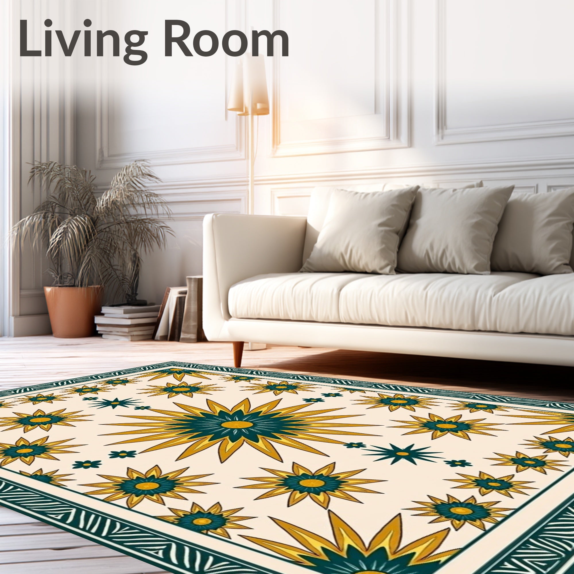 Sunburst Starburst Pattern Rug
