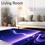 Electric Purple Cosmic Flow Rug