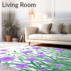 Floral Meadow Patterned Design Rug