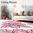 Elegant Rose Petal Motif Design Rug
