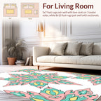 Pastel Floral Medallion Design Rug