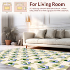 Geometric Pattern with Blue Green Accents Rug