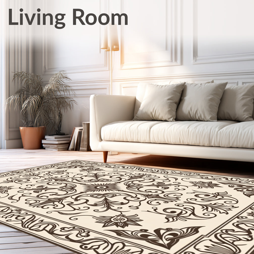Vintage Floral Arabesque Pattern Rug