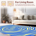 Blue Swirl Abstract Pattern Rug