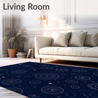 Celestial Circles Starburst Pattern Rug