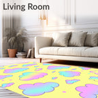 Pastel Rainbow Clouds Pattern Rug