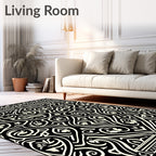 Ornate Floral Arabesque Pattern Rug