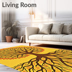 Stylized Tree Root Pattern Rug