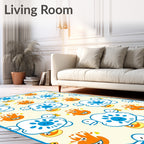 Whimsical Cartoon Character Pattern Rug
