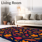 Autumn Leaf Vine Pattern Rug