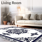Classic Floral Symmetry Design Rug