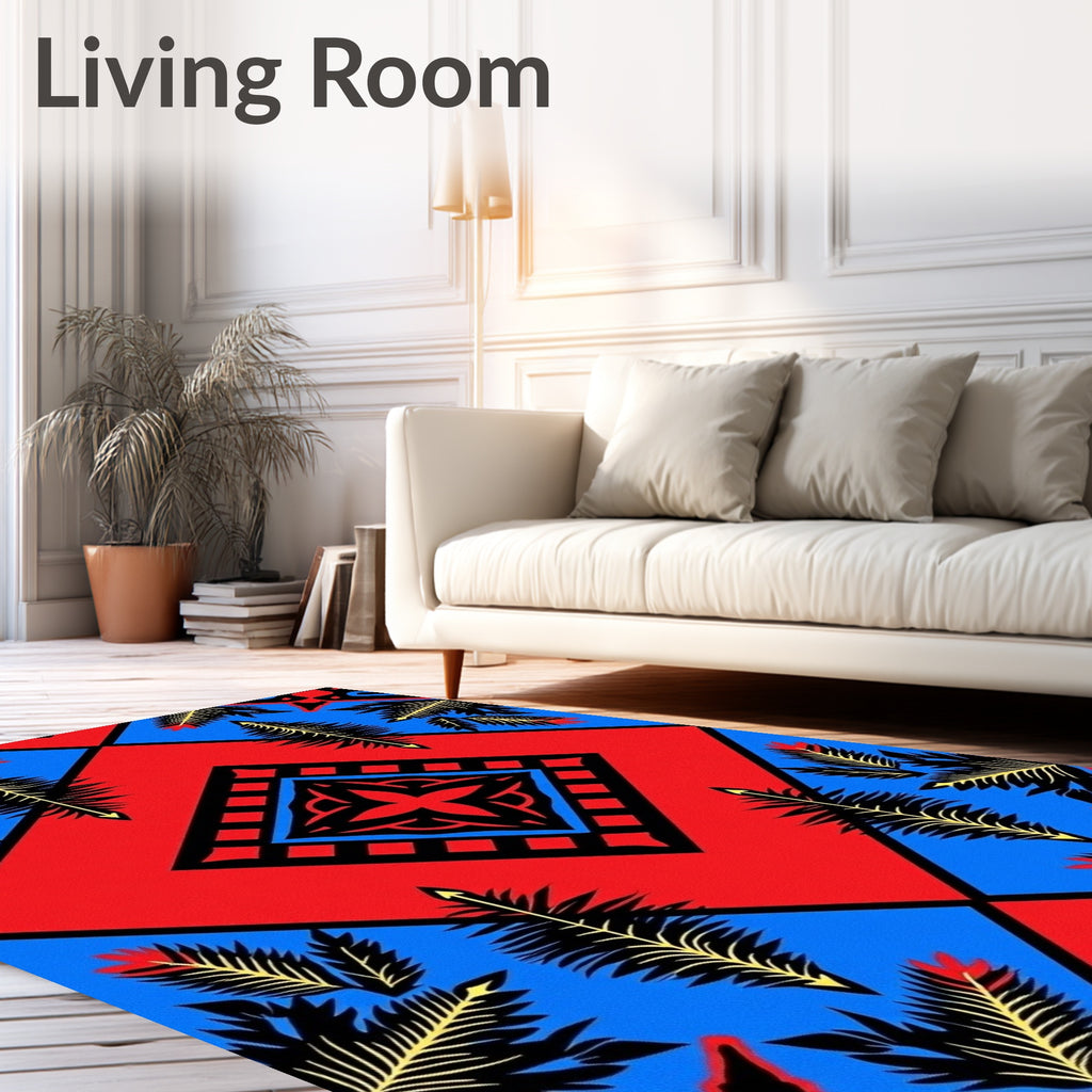 Bold Geometric Tropical Pattern Rug