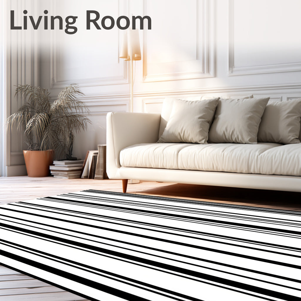 Bold Vertical Stripe Pattern Rug