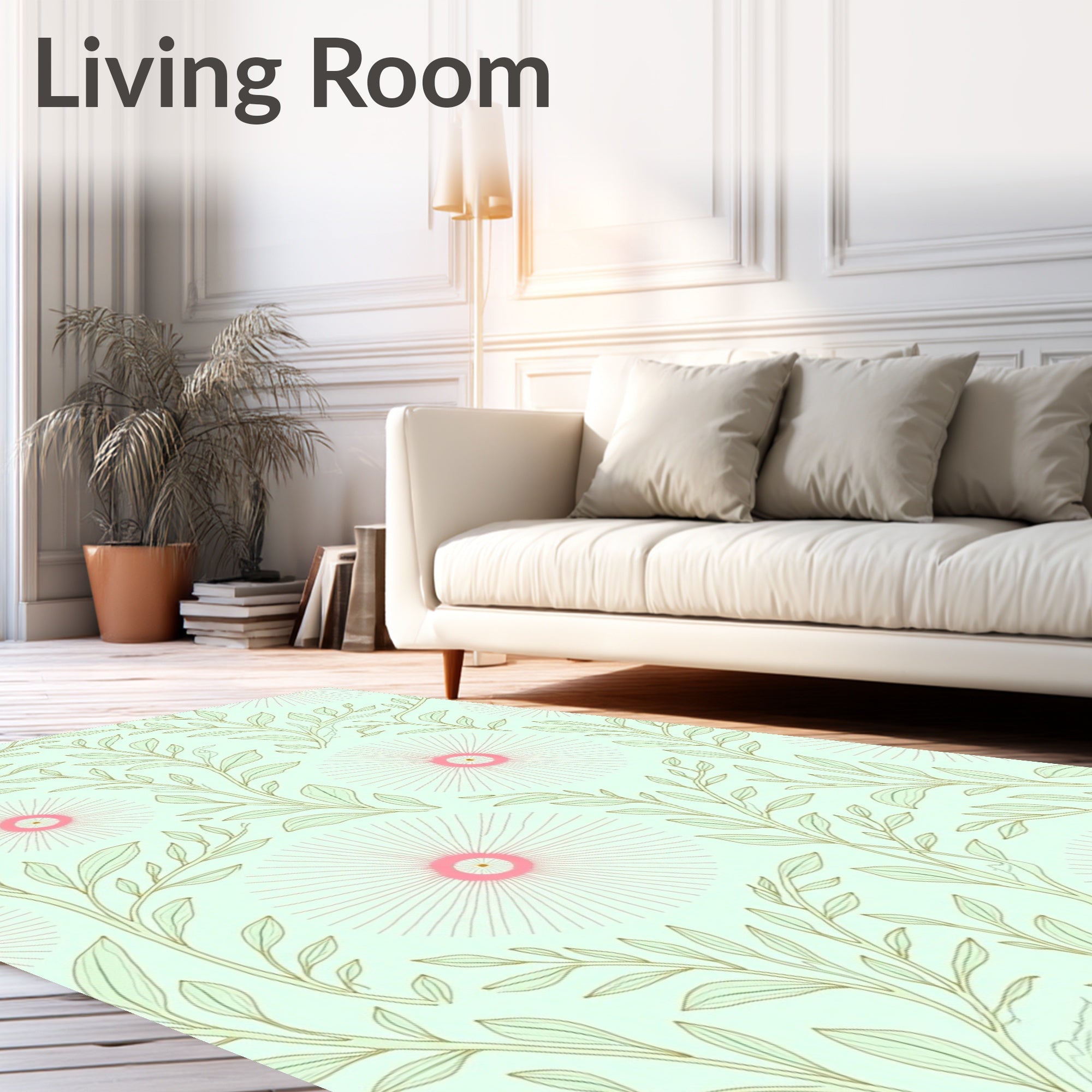 Botanical Floral Bloom Pattern Rug