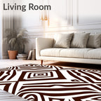 Bold Abstract Zebra Stripe Pattern Rug