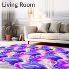 Vibrant Swirling Psychedelic Pattern Rug