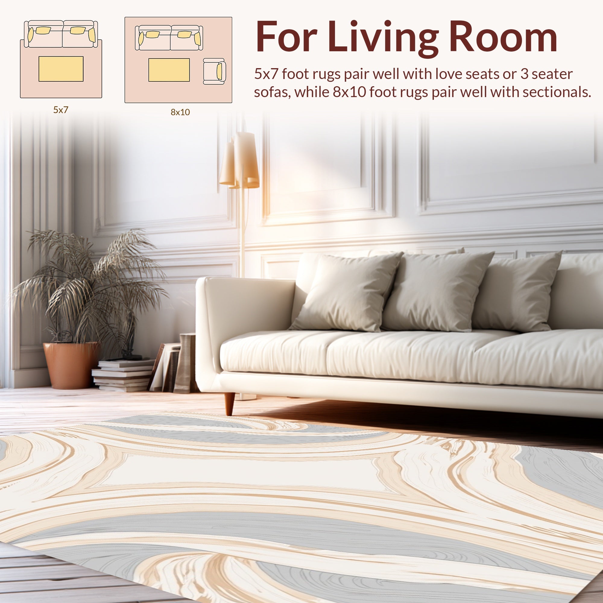 Abstract Flowing Organic Pattern Rug