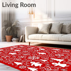 Holiday Friends Tree Pattern Rug