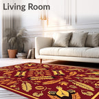 Bird Feather Tribal Pattern Rug