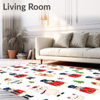 Nutcracker Bears Snowmen Pattern Rug