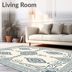 Ornate Diamond Swirl Pattern Rug