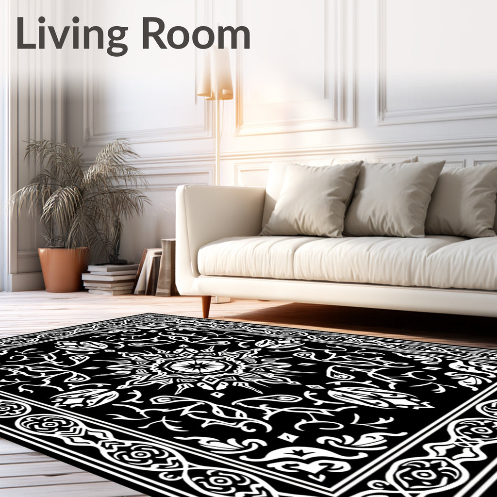 Intricate Classic Floral Mandala Design Rug