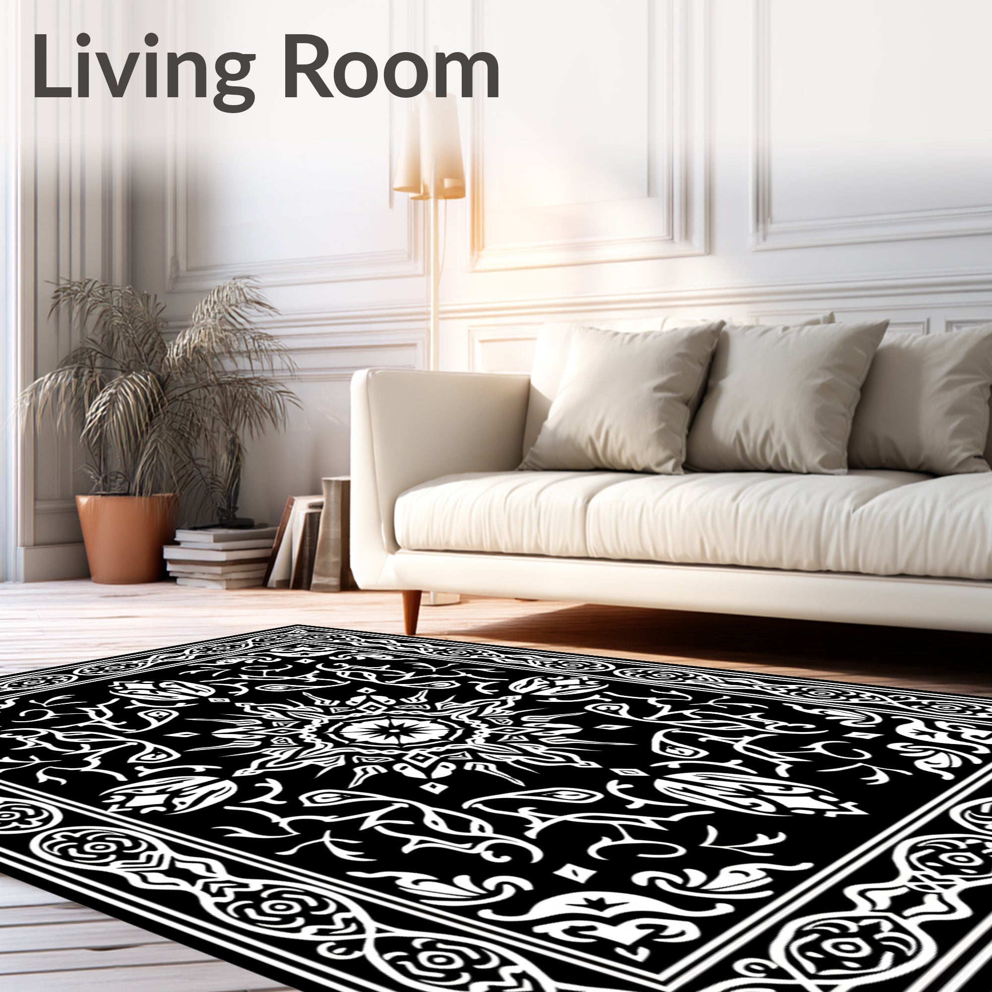 Intricate Classic Floral Mandala Design Rug