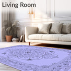 Ornate Floral Mandala Pattern Rug