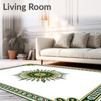 Exotic Sunburst Border Design Rug