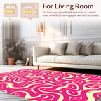 Retro Groovy Swirl Pattern Rug