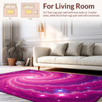 Cosmic Swirl Pink Nebula Rug