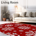 Winter Snowflakes Pattern Rug