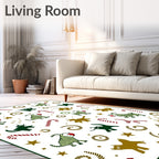 Playful Creature Candy Cane Pattern Rug