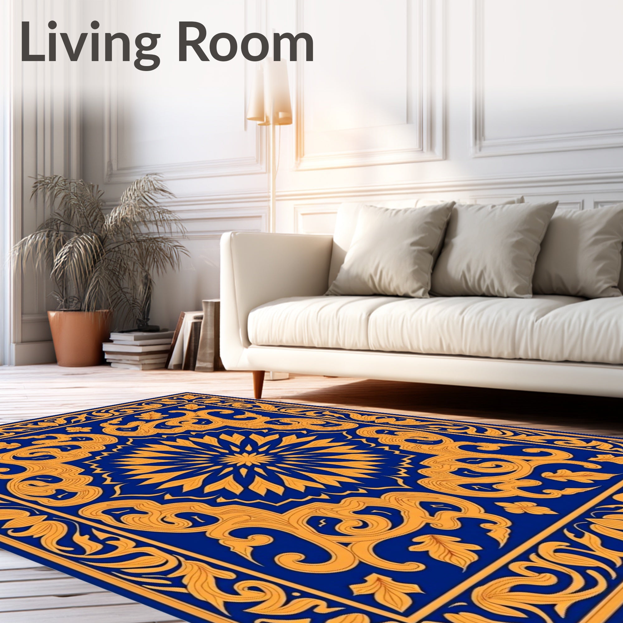 Royal Floral Motif Pattern Rug