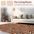 Abstract Wavy Striped Pattern Rug